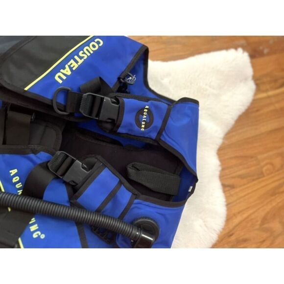 Cousteau Aqua Lung Scuba Diving Vest Blue & Black Size S - Picture 9 of 11